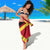 Custom Papua New Guinea Rugby Sarong Bird of Paradise and Hibiscus Polynesian Pattern Red Color