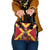 Custom Papua New Guinea Rugby Shoulder Handbag Bird of Paradise and Hibiscus Polynesian Pattern Red Color