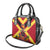 Custom Papua New Guinea Rugby Shoulder Handbag Bird of Paradise and Hibiscus Polynesian Pattern Red Color