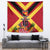 Custom Papua New Guinea Rugby Tapestry Bird of Paradise and Hibiscus Polynesian Pattern Red Color