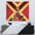 Custom Papua New Guinea Rugby Tapestry Bird of Paradise and Hibiscus Polynesian Pattern Red Color