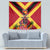 Custom Papua New Guinea Rugby Tapestry Bird of Paradise and Hibiscus Polynesian Pattern Red Color