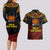 Papua New Guinea Bird-of-Paradise Couples Matching Long Sleeve Bodycon Dress and Hawaiian Shirt Coat of Arms and Tribal Patterns LT03 - Polynesian Pride