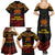 Papua New Guinea Bird-of-Paradise Family Matching Summer Maxi Dress and Hawaiian Shirt Coat of Arms and Tribal Patterns LT03 - Polynesian Pride