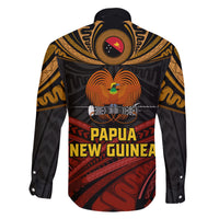 Papua New Guinea Bird-of-Paradise Family Matching Summer Maxi Dress and Hawaiian Shirt Coat of Arms and Tribal Patterns LT03 - Polynesian Pride
