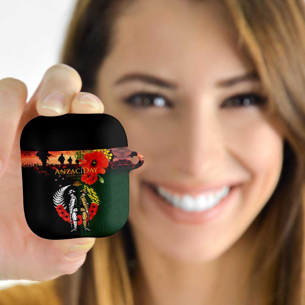 New Zealand and Australia ANZAC Day AirPods Case Lest We Forget Indigenous and Maori Pattern LT03 - Polynesian Pride