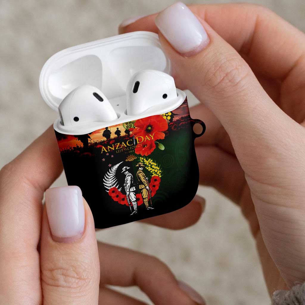 New Zealand and Australia ANZAC Day AirPods Case Lest We Forget Indigenous and Maori Pattern LT03 - Polynesian Pride