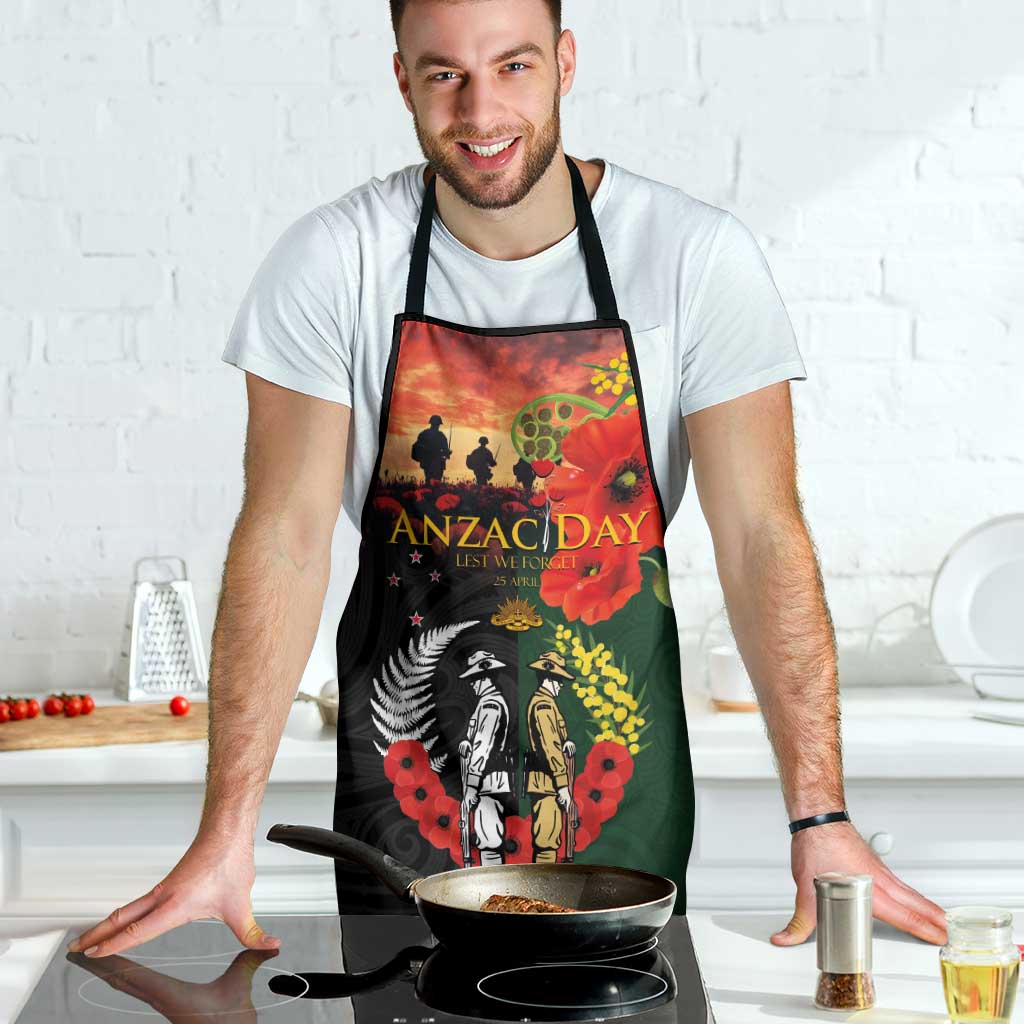 New Zealand and Australia ANZAC Day Apron Lest We Forget Indigenous and Maori Pattern LT03 - Polynesian Pride