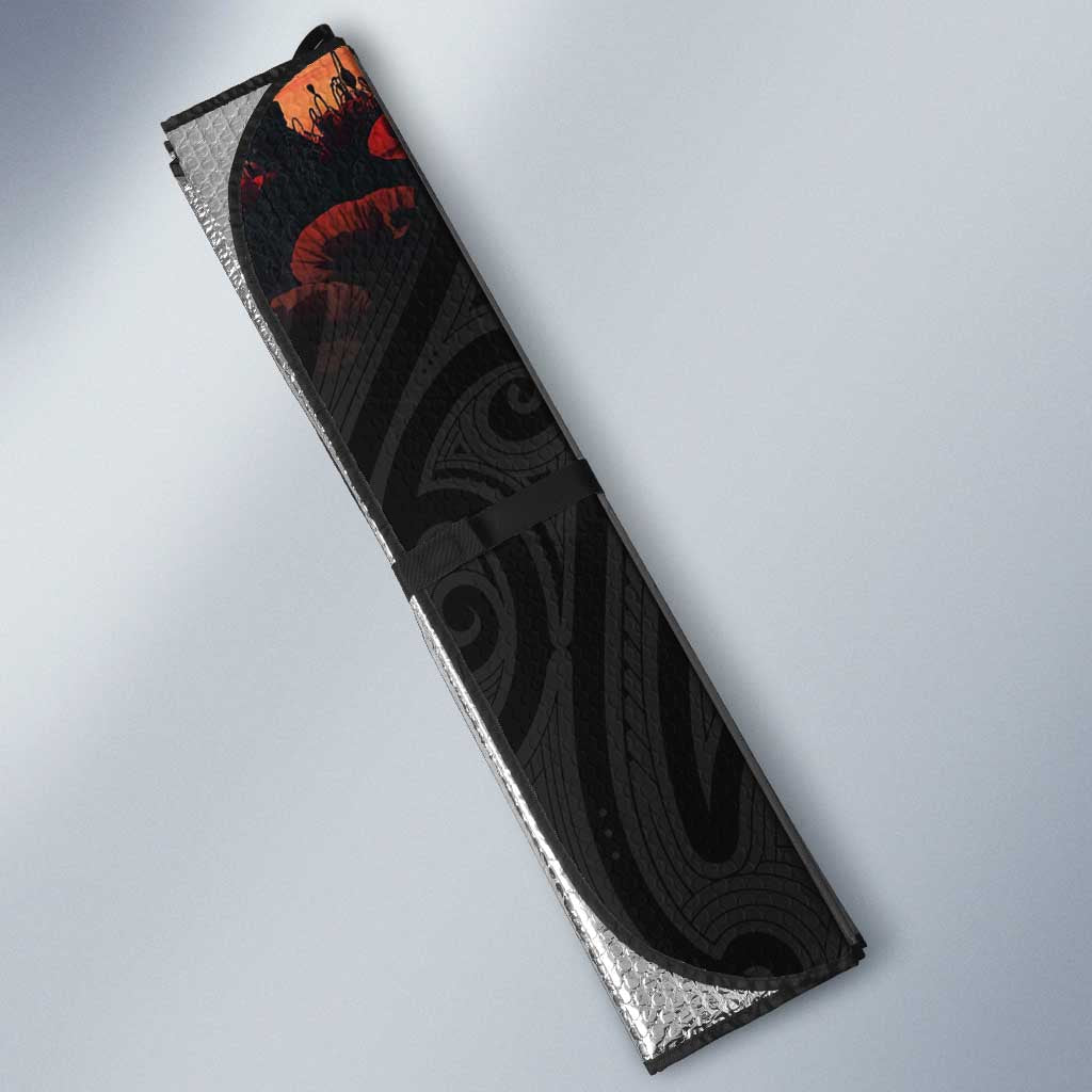 New Zealand and Australia ANZAC Day Auto Sun Shade Lest We Forget Indigenous and Maori Pattern LT03 - Polynesian Pride