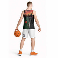 New Zealand and Australia ANZAC Day Basketball Jersey Lest We Forget Indigenous and Maori Pattern LT03 - Polynesian Pride