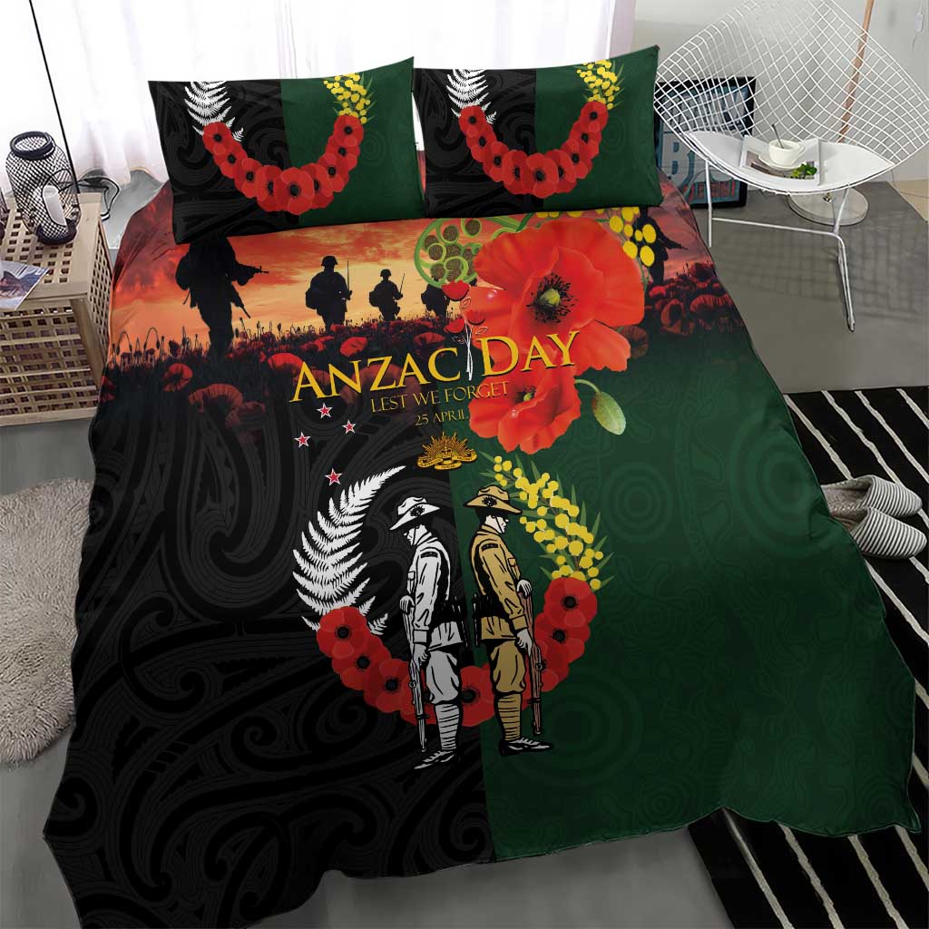 New Zealand and Australia ANZAC Day Bedding Set Lest We Forget Indigenous and Maori Pattern LT03 - Polynesian Pride