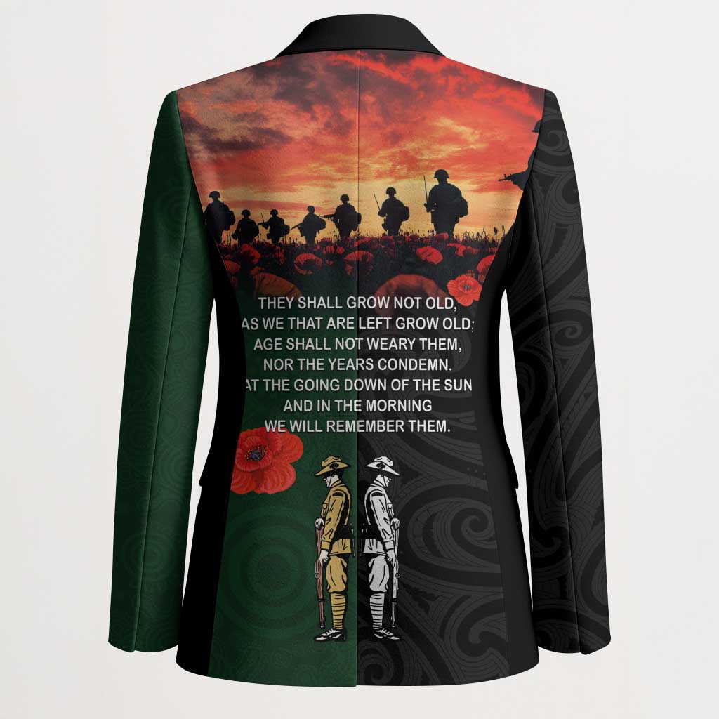 New Zealand and Australia ANZAC Day Blazer Lest We Forget Indigenous and Maori Pattern LT03 - Polynesian Pride