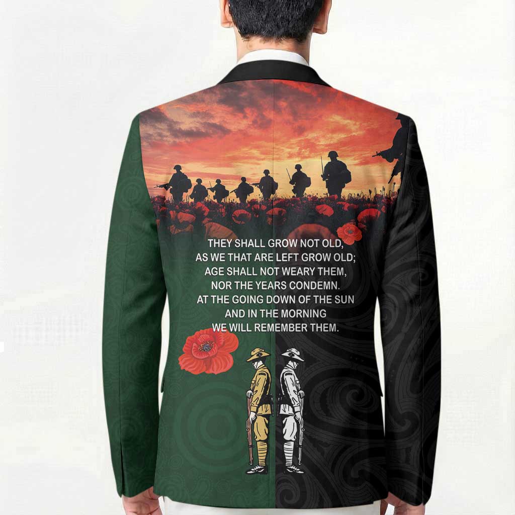 New Zealand and Australia ANZAC Day Blazer Lest We Forget Indigenous and Maori Pattern LT03 - Polynesian Pride