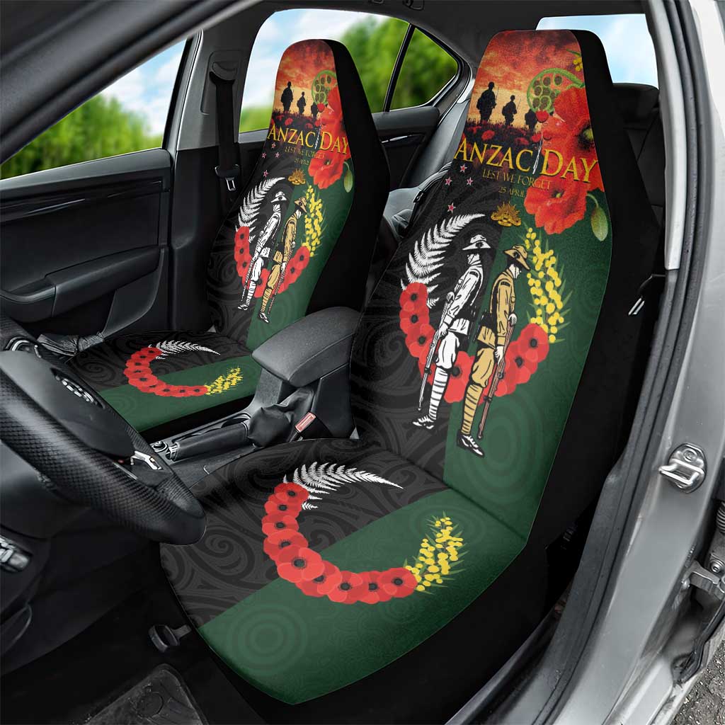 New Zealand and Australia ANZAC Day Car Seat Cover Lest We Forget Indigenous and Maori Pattern LT03 - Polynesian Pride