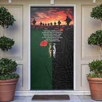 New Zealand and Australia ANZAC Day Door Cover Lest We Forget Indigenous and Maori Pattern LT03 Multicolor - Polynesian Pride
