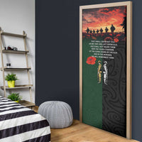 New Zealand and Australia ANZAC Day Door Cover Lest We Forget Indigenous and Maori Pattern LT03 - Polynesian Pride