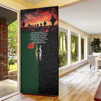 New Zealand and Australia ANZAC Day Door Cover Lest We Forget Indigenous and Maori Pattern LT03 - Polynesian Pride