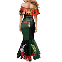 New Zealand and Australia ANZAC Day Family Matching Mermaid Dress and Hawaiian Shirt Lest We Forget Indigenous and Maori Pattern