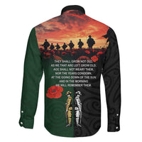 New Zealand and Australia ANZAC Day Family Matching Off Shoulder Short Dress and Hawaiian Shirt Lest We Forget Indigenous and Maori Pattern