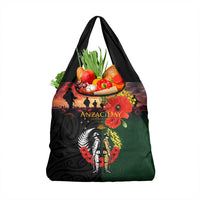 New Zealand and Australia ANZAC Day Grocery Bag Lest We Forget Indigenous and Maori Pattern LT03 1-pack One Size Multicolor - Polynesian Pride