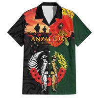 New Zealand and Australia ANZAC Day Hawaiian Shirt Lest We Forget Indigenous and Maori Pattern