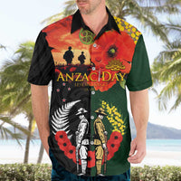 New Zealand and Australia ANZAC Day Hawaiian Shirt Lest We Forget Indigenous and Maori Pattern