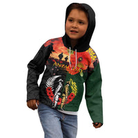 New Zealand and Australia ANZAC Day Kid Hoodie Lest We Forget Indigenous and Maori Pattern LT03 - Polynesian Pride
