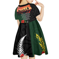 New Zealand and Australia ANZAC Day Kid Short Sleeve Dress Lest We Forget Indigenous and Maori Pattern LT03 - Polynesian Pride