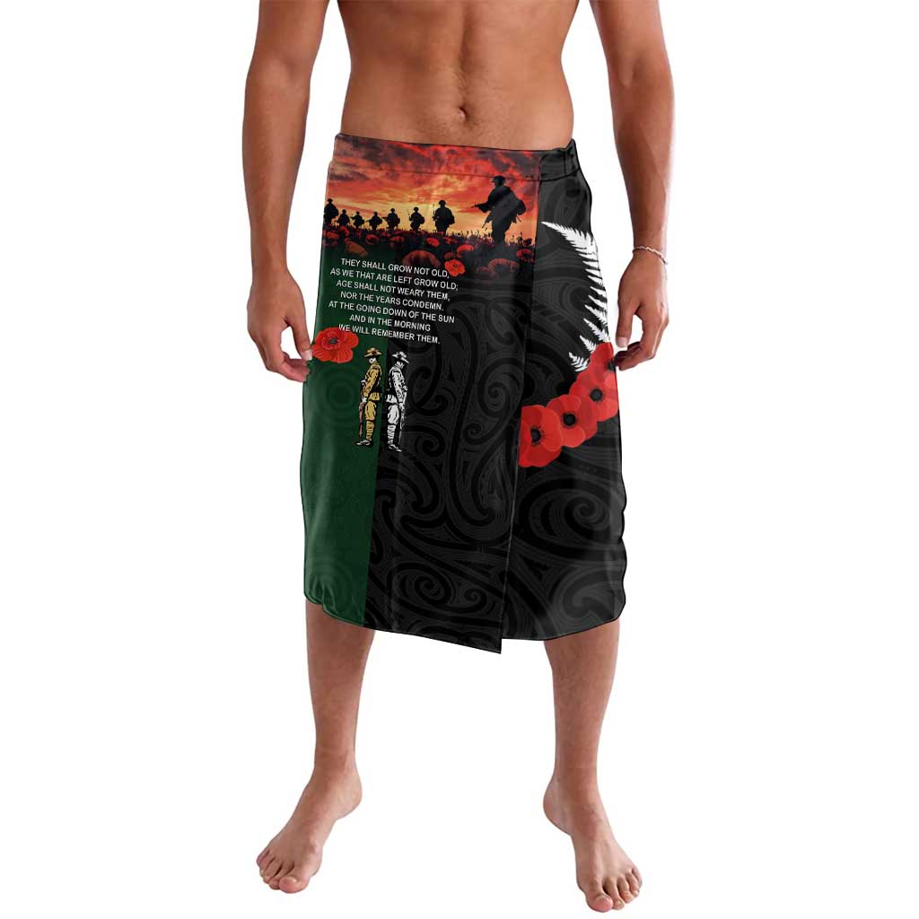 New Zealand and Australia ANZAC Day Lavalava Lest We Forget Indigenous and Maori Pattern