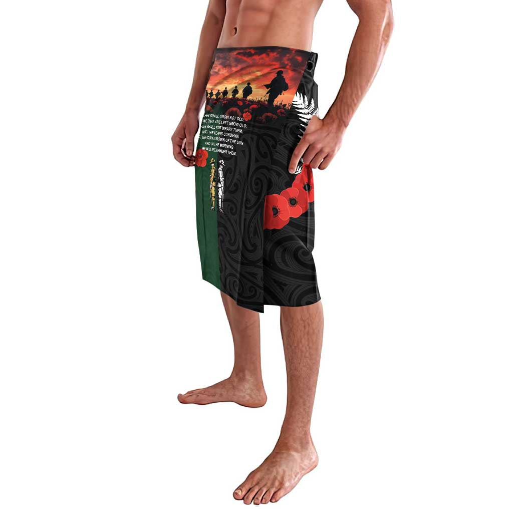 New Zealand and Australia ANZAC Day Lavalava Lest We Forget Indigenous and Maori Pattern