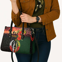New Zealand and Australia ANZAC Day Leather Bag Lest We Forget Indigenous and Maori Pattern LT03 - Polynesian Pride