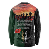 New Zealand and Australia ANZAC Day Long Sleeve Shirt Lest We Forget Indigenous and Maori Pattern LT03 - Polynesian Pride