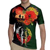 New Zealand and Australia ANZAC Day Rugby Jersey Lest We Forget Indigenous and Maori Pattern LT03 - Polynesian Pride