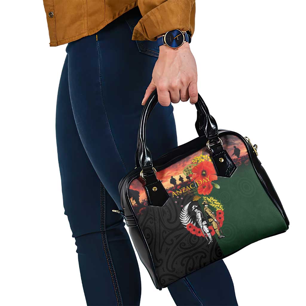 New Zealand and Australia ANZAC Day Shoulder Handbag Lest We Forget Indigenous and Maori Pattern LT03 - Polynesian Pride