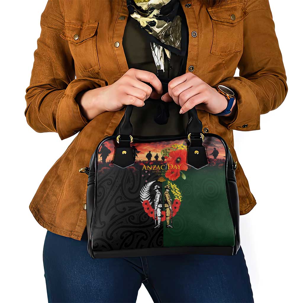 New Zealand and Australia ANZAC Day Shoulder Handbag Lest We Forget Indigenous and Maori Pattern LT03 - Polynesian Pride