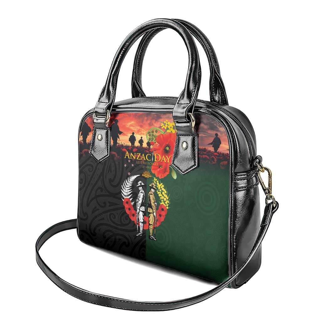 New Zealand and Australia ANZAC Day Shoulder Handbag Lest We Forget Indigenous and Maori Pattern LT03 - Polynesian Pride