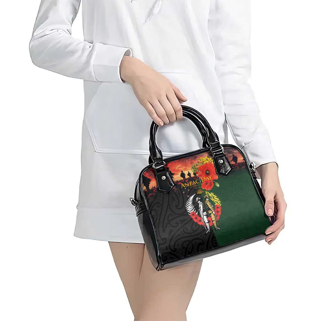 New Zealand and Australia ANZAC Day Shoulder Handbag Lest We Forget Indigenous and Maori Pattern LT03 - Polynesian Pride