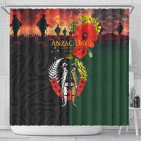 New Zealand and Australia ANZAC Day Shower Curtain Lest We Forget Indigenous and Maori Pattern LT03 - Polynesian Pride