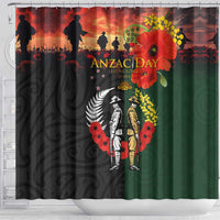 New Zealand and Australia ANZAC Day Shower Curtain Lest We Forget Indigenous and Maori Pattern LT03 - Polynesian Pride