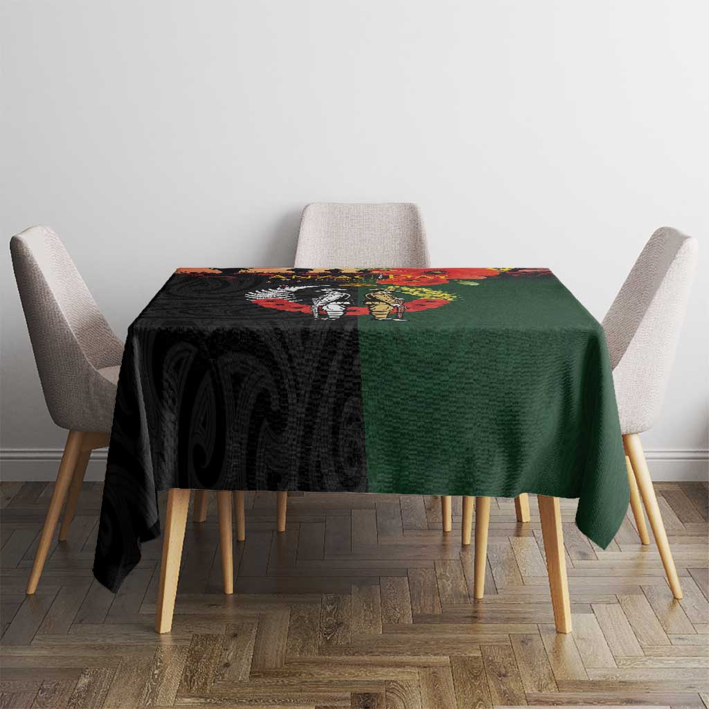 New Zealand and Australia ANZAC Day Tablecloth Lest We Forget Indigenous and Maori Pattern LT03 - Polynesian Pride