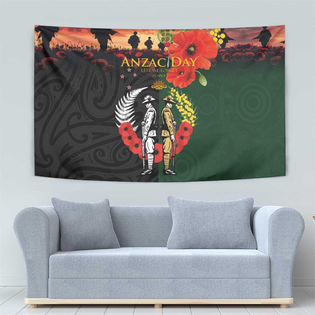 New Zealand and Australia ANZAC Day Tapestry Lest We Forget Indigenous and Maori Pattern LT03 - Polynesian Pride