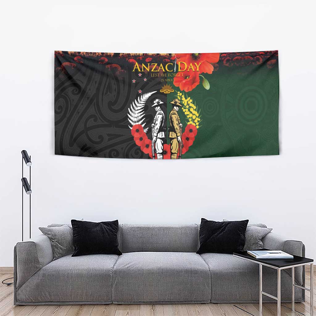 New Zealand and Australia ANZAC Day Tapestry Lest We Forget Indigenous and Maori Pattern LT03 - Polynesian Pride
