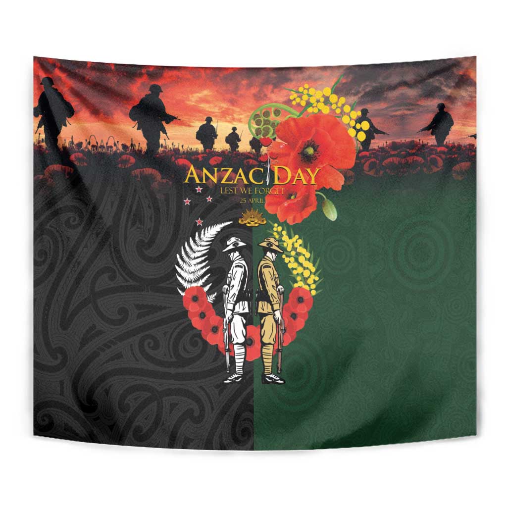 New Zealand and Australia ANZAC Day Tapestry Lest We Forget Indigenous and Maori Pattern LT03 - Polynesian Pride