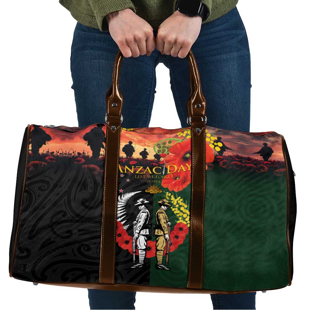 New Zealand and Australia ANZAC Day Travel Bag Lest We Forget Indigenous and Maori Pattern LT03 Multicolor - Polynesian Pride