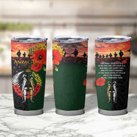 New Zealand and Australia ANZAC Day Tumbler Cup Lest We Forget Indigenous and Maori Pattern LT03 - Polynesian Pride