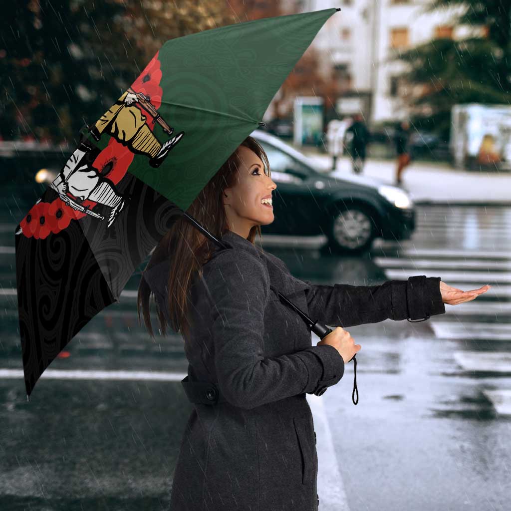 New Zealand and Australia ANZAC Day Umbrella Lest We Forget Indigenous and Maori Pattern LT03 - Polynesian Pride