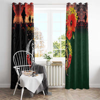 New Zealand and Australia ANZAC Day Window Curtain Lest We Forget Indigenous and Maori Pattern LT03 - Polynesian Pride