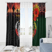 New Zealand and Australia ANZAC Day Window Curtain Lest We Forget Indigenous and Maori Pattern LT03 - Polynesian Pride