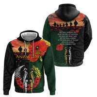 New Zealand and Australia ANZAC Day Zip Hoodie Lest We Forget Indigenous and Maori Pattern LT03 - Polynesian Pride