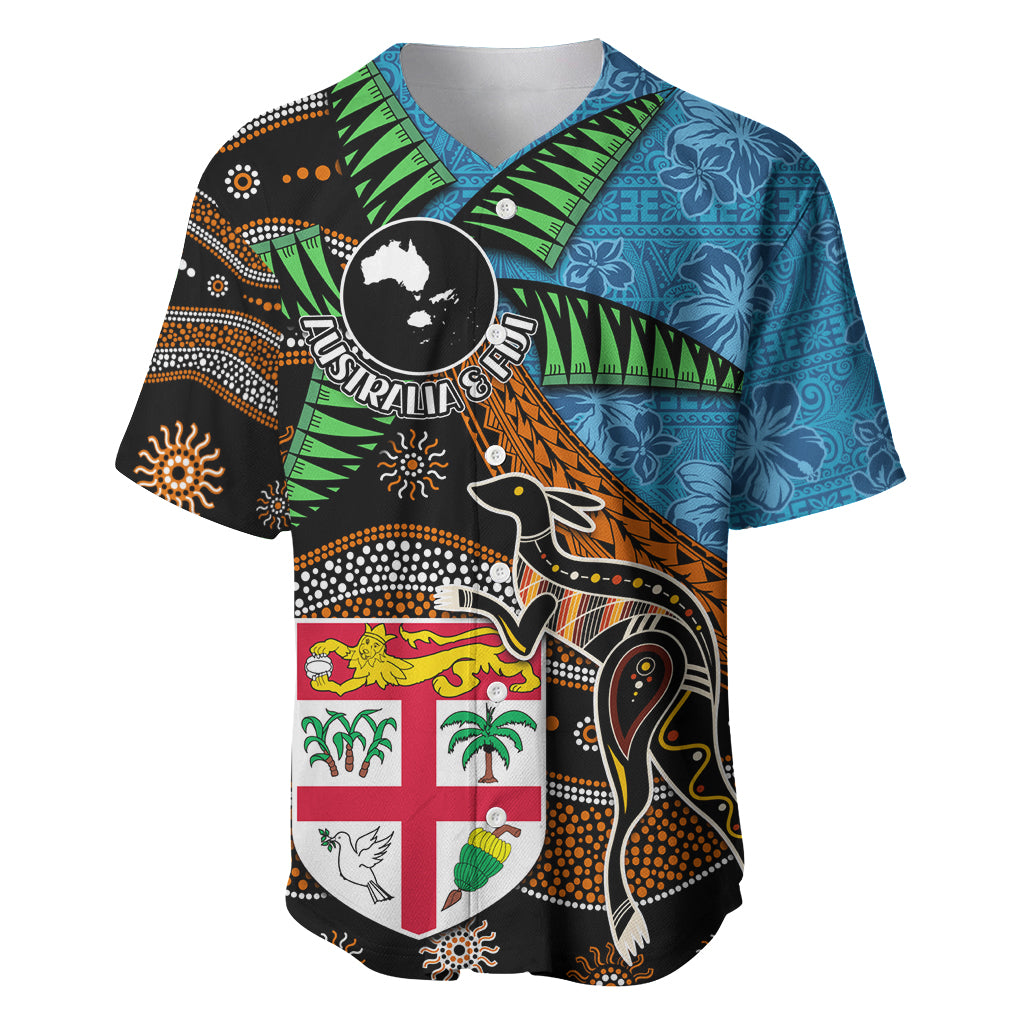 Fiji and Australia Baseball Jersey Fijian and Aboriginal mix Culture